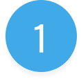 number 1 in blue circle logo